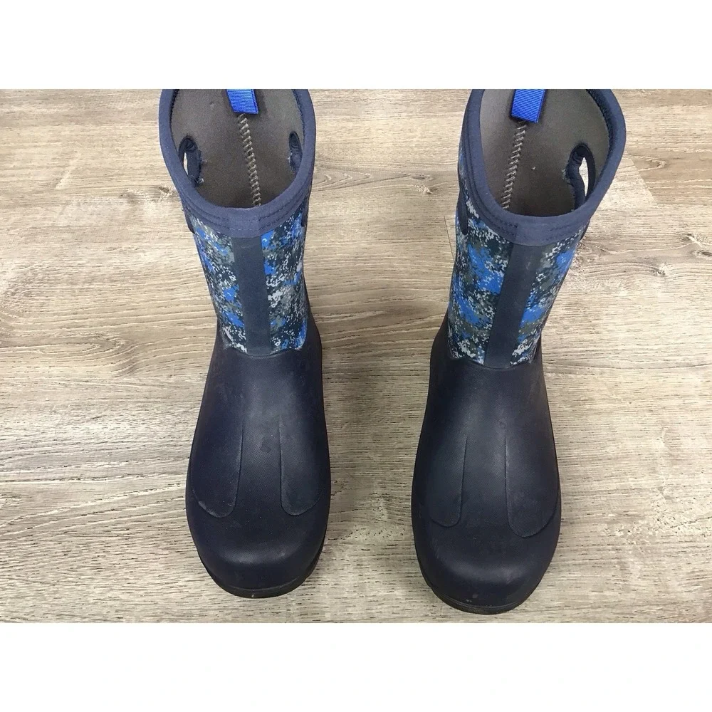 Bogs Boots Youth Kids 5 Blue Camo NeoClassic Waterproof Insulated Snow Winter